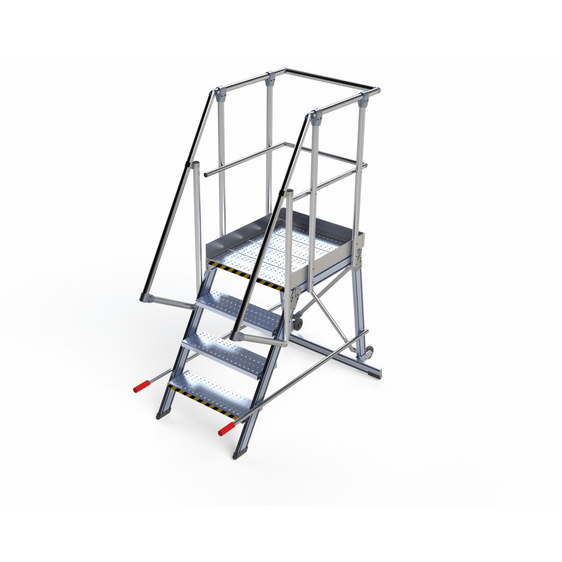 Marchepied roulant sur 2 roues 45° largeur 600 mm