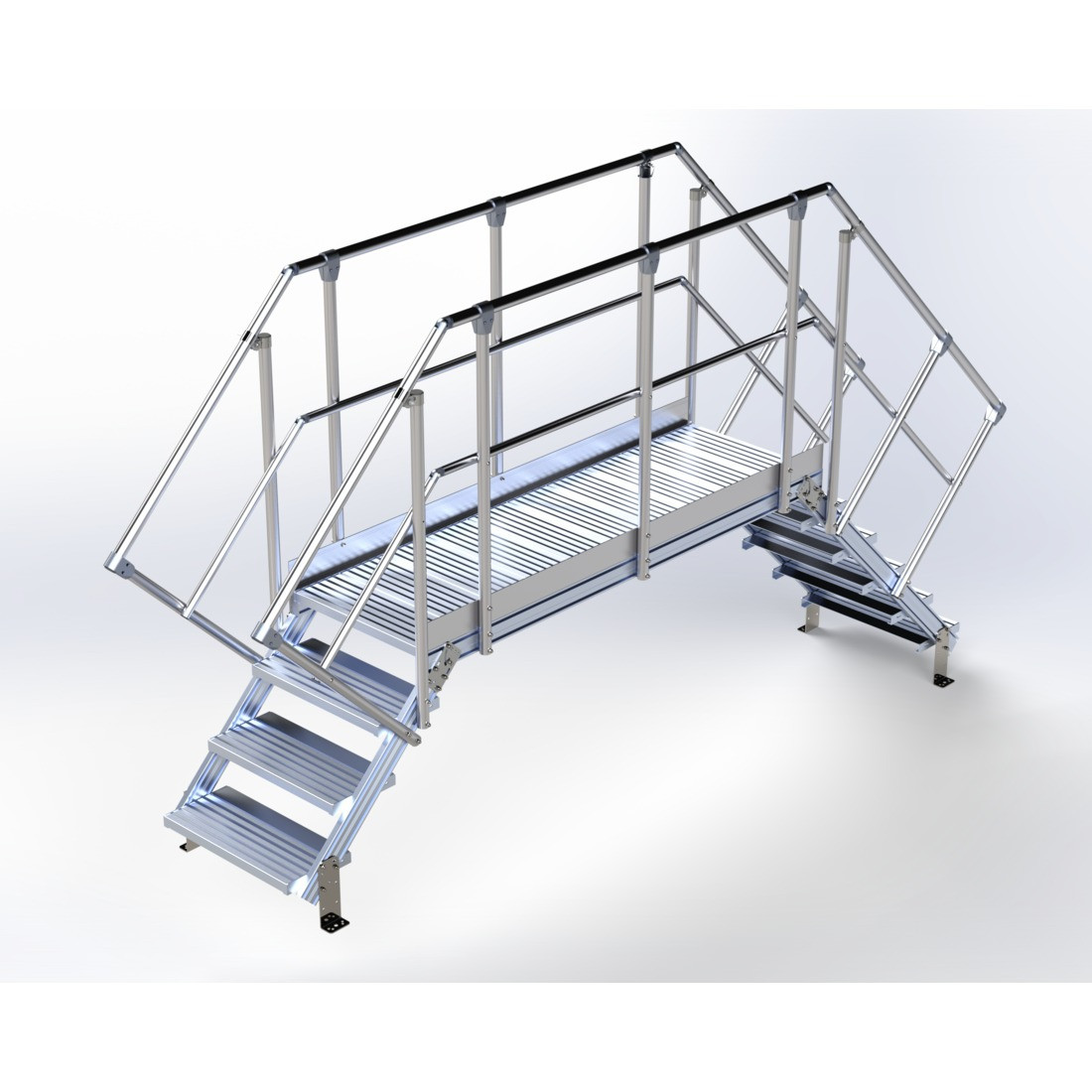 Passerelle de franchissement en kit  PFK 45° Longueur 2000 mm